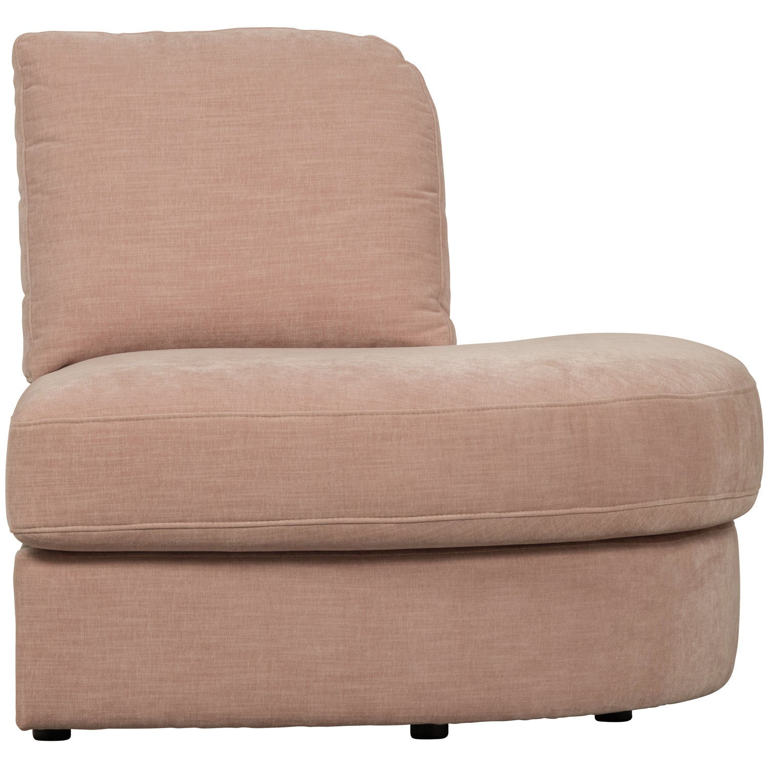 Sofaelement Eckbank FAMILY runde Ecke rechts Webstoff rosa
