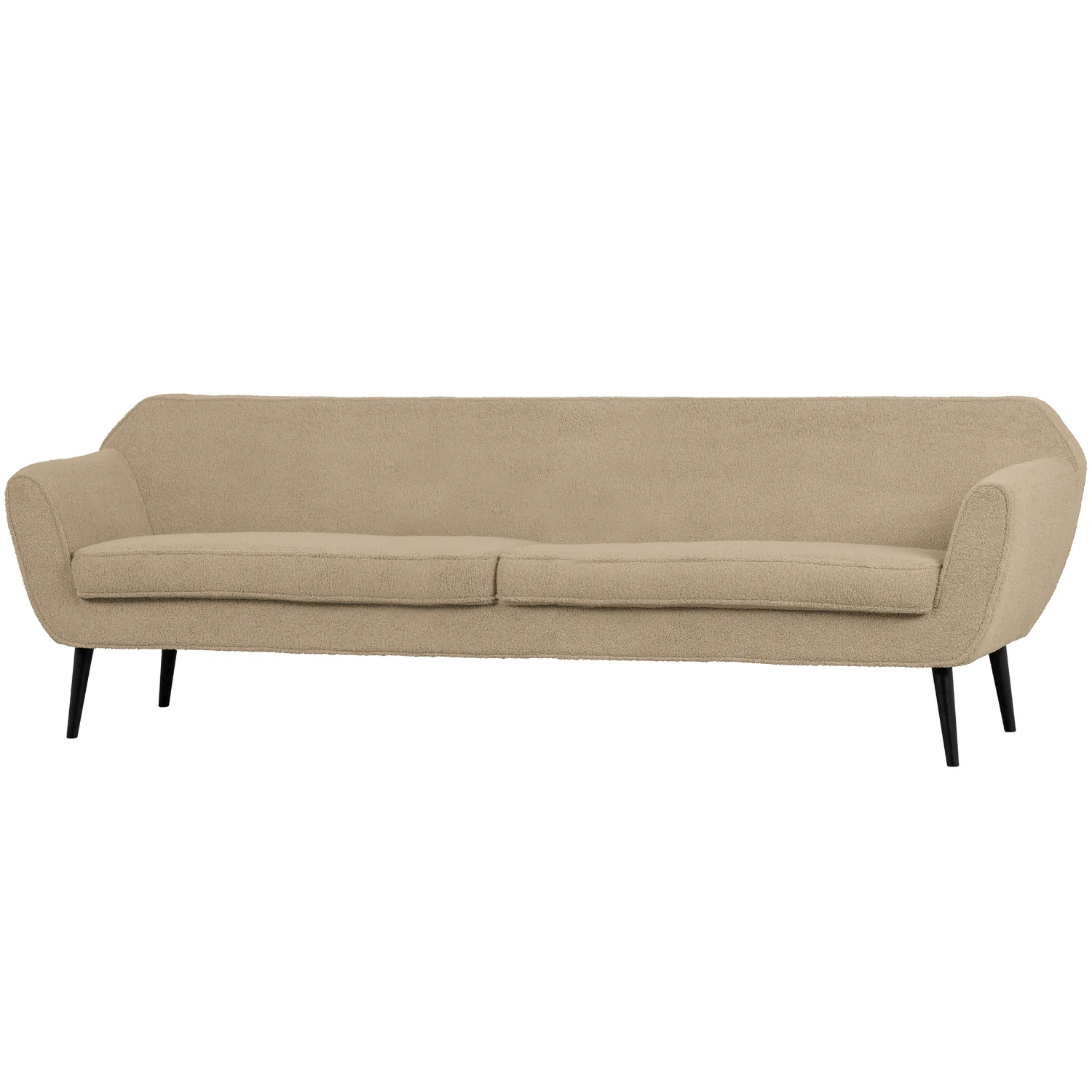 4 Sitzer Sofa Rocco B 230 cm Teddystoff sandfarben