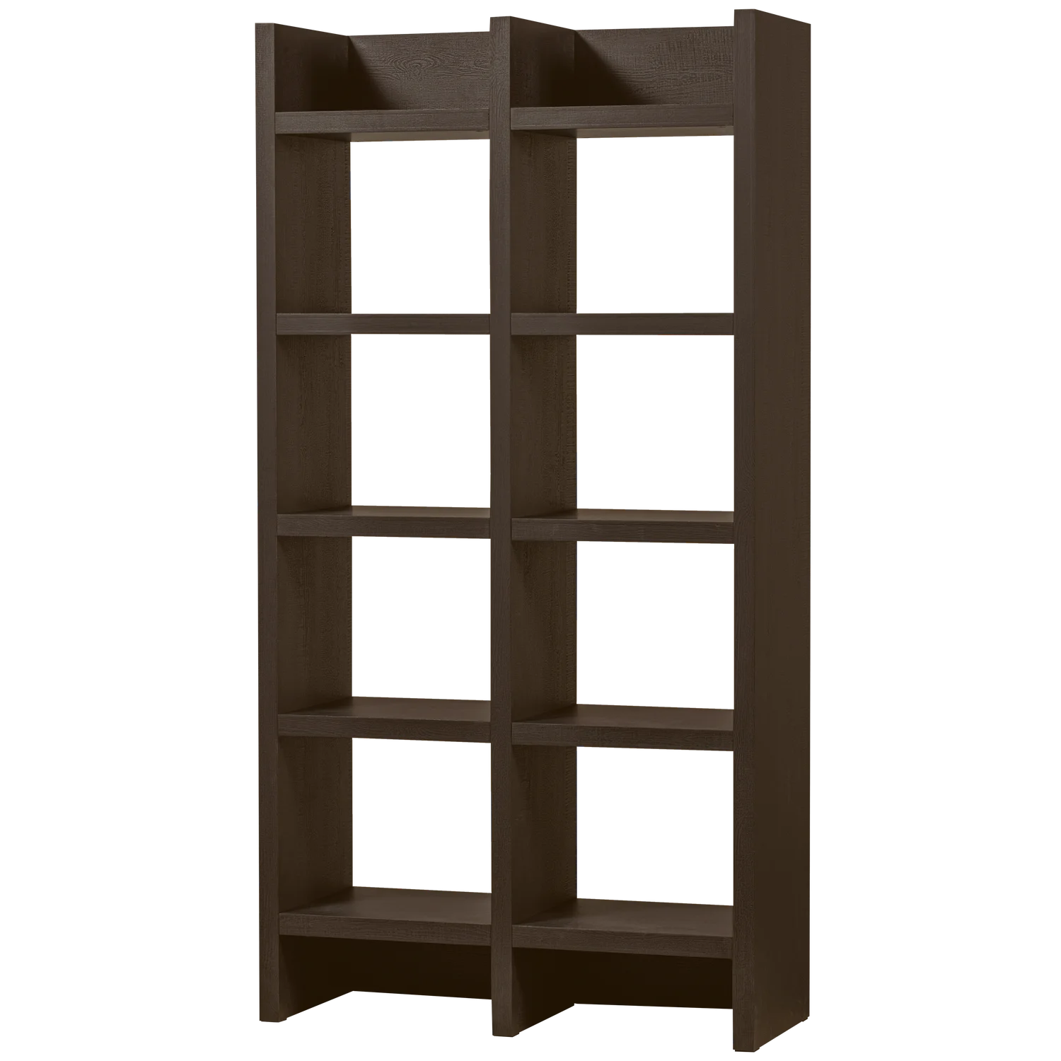 Regal offener Schrank TIMO Double H 195 cm MDF dunkelbraun