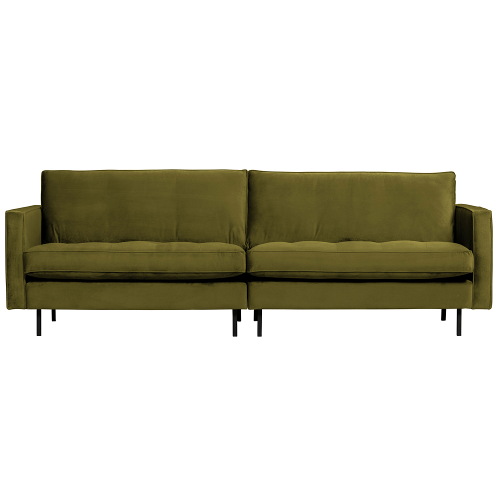 3 Sitzer Sofa Rodeo Samt Velvet olive Couch Garnitur Couchgarnitur