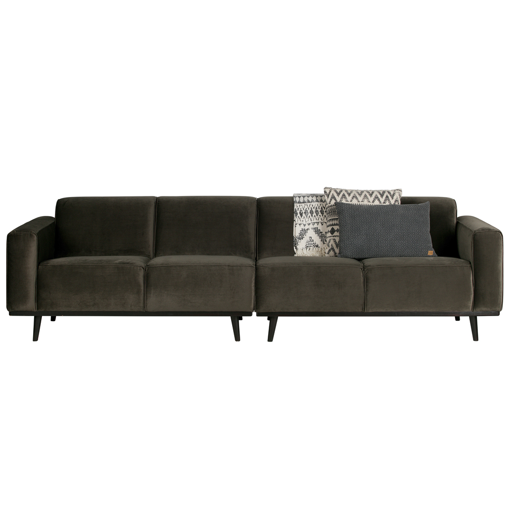 4 Sitzer Sofa STATEMENT Samt dunkelgrün