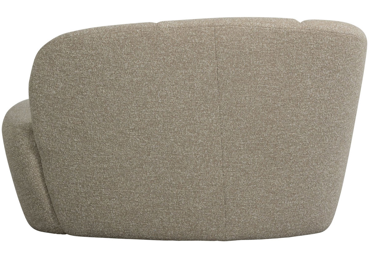 woood 2 Sitzer Sofa Bank MOJO links Bouclé beige melange