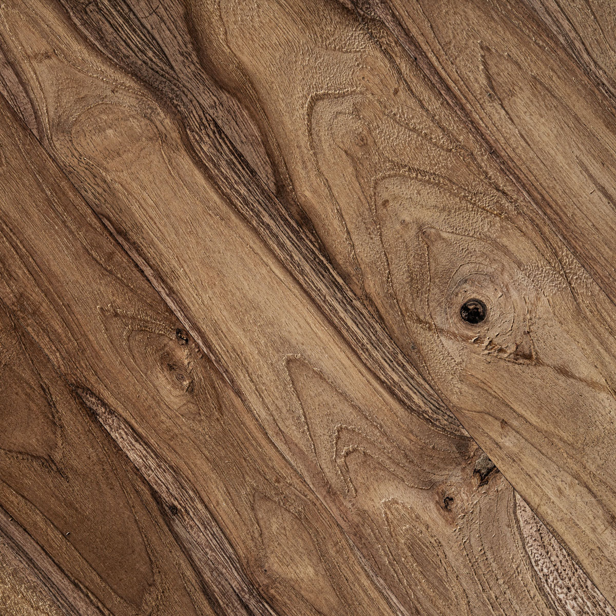 Couchtisch ERLOY rund Ø 70 cm recyceltes Teakholz