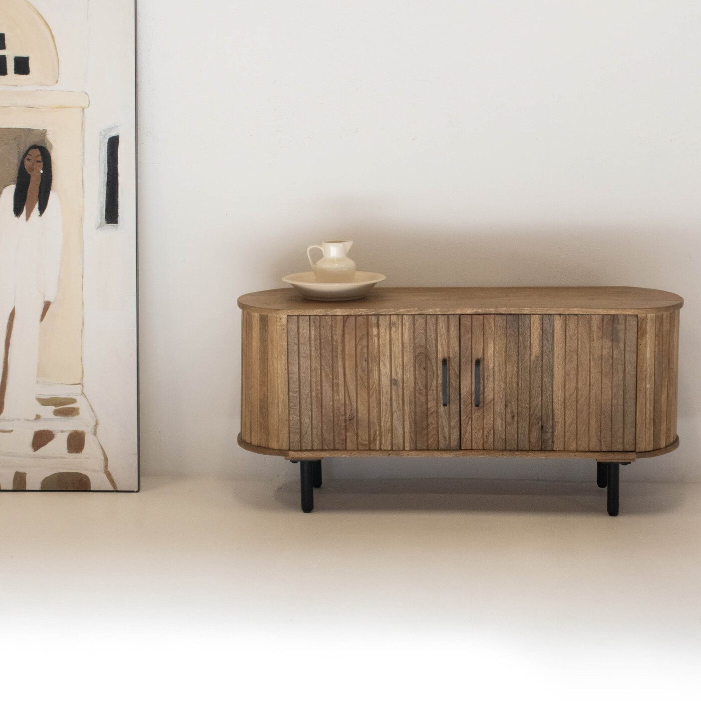 TV Lowboard JASMIN 120 cm Mango Holz natur