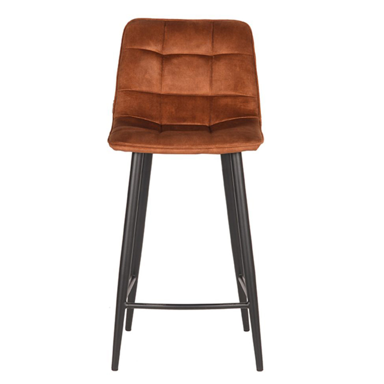 Barhocker Jelt Samt ocker SH 65 cm Barstuhl