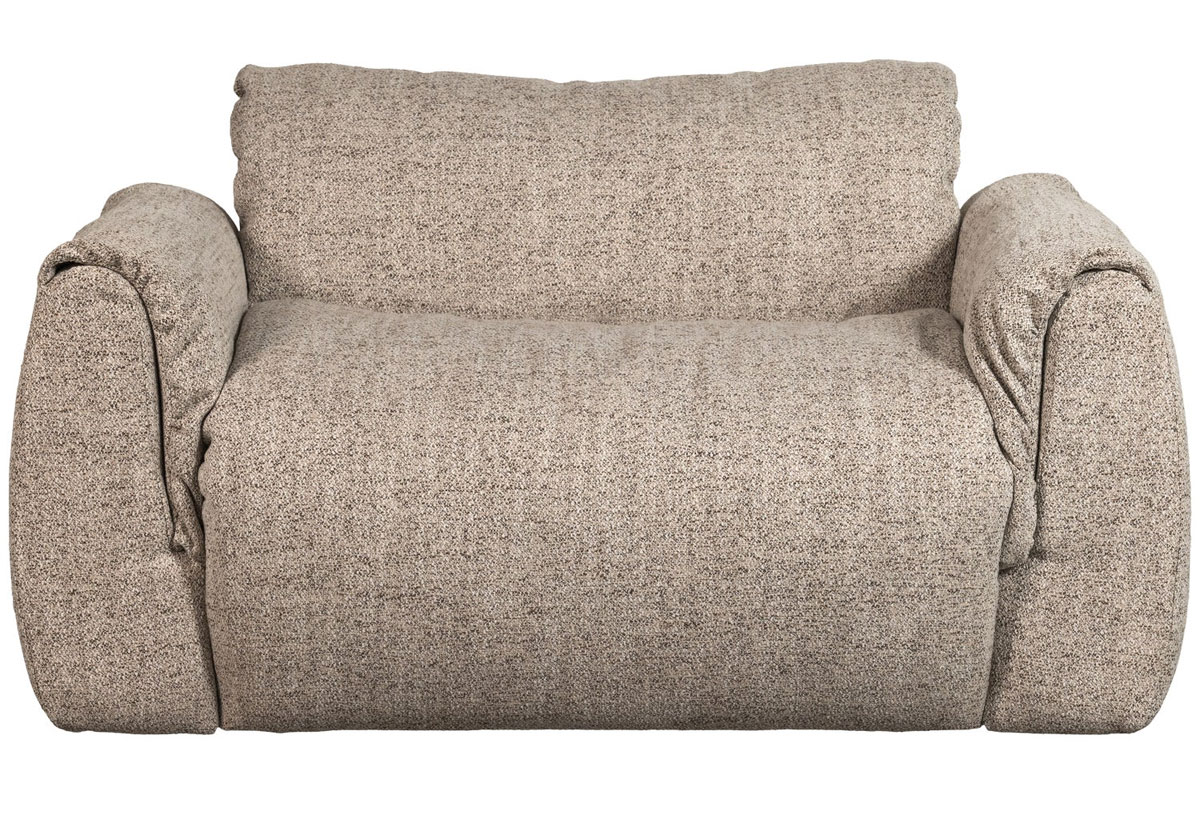 Loveseatsessel Sessel BAGGY Webstoff braun melange