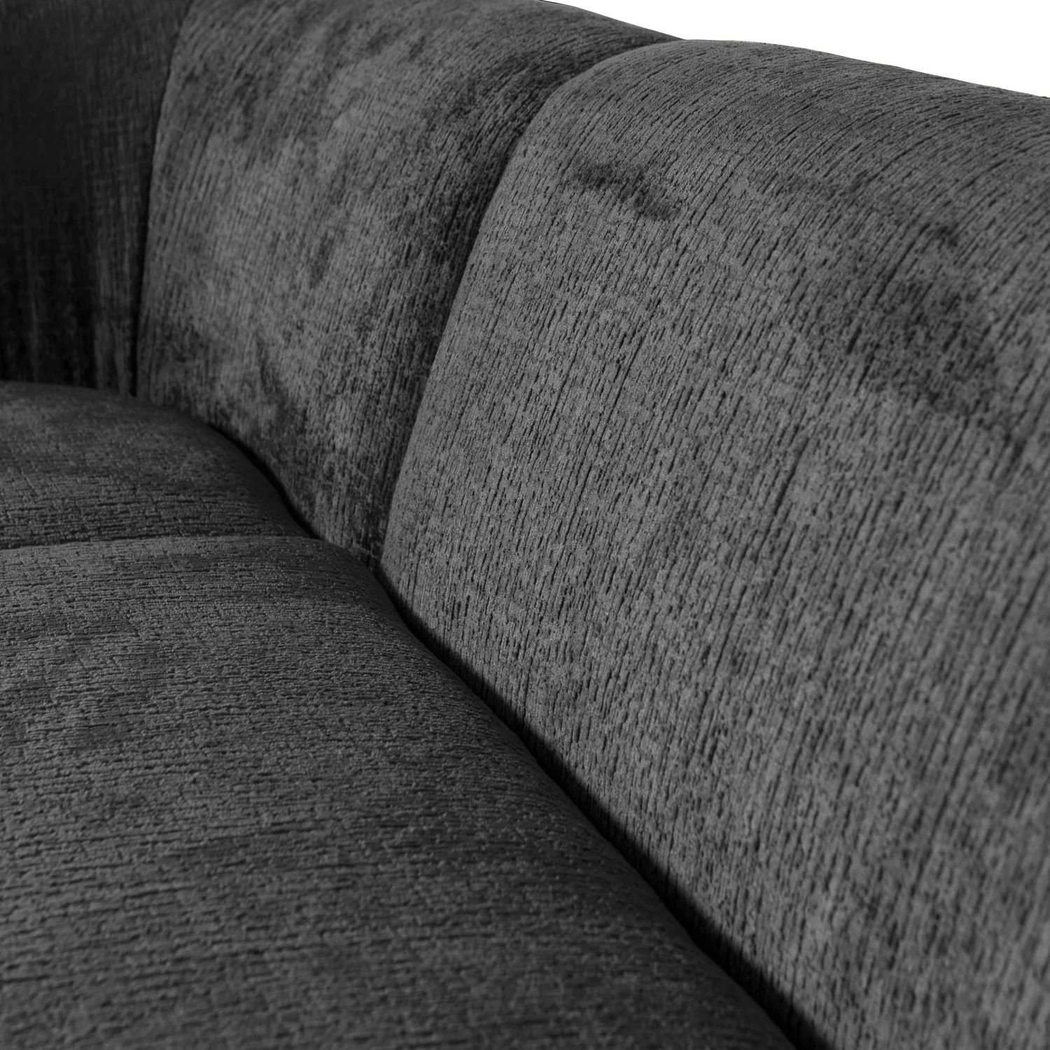 Eckgarnitur Sloping Struktur Velvet mountain Ecksofa Longchair links