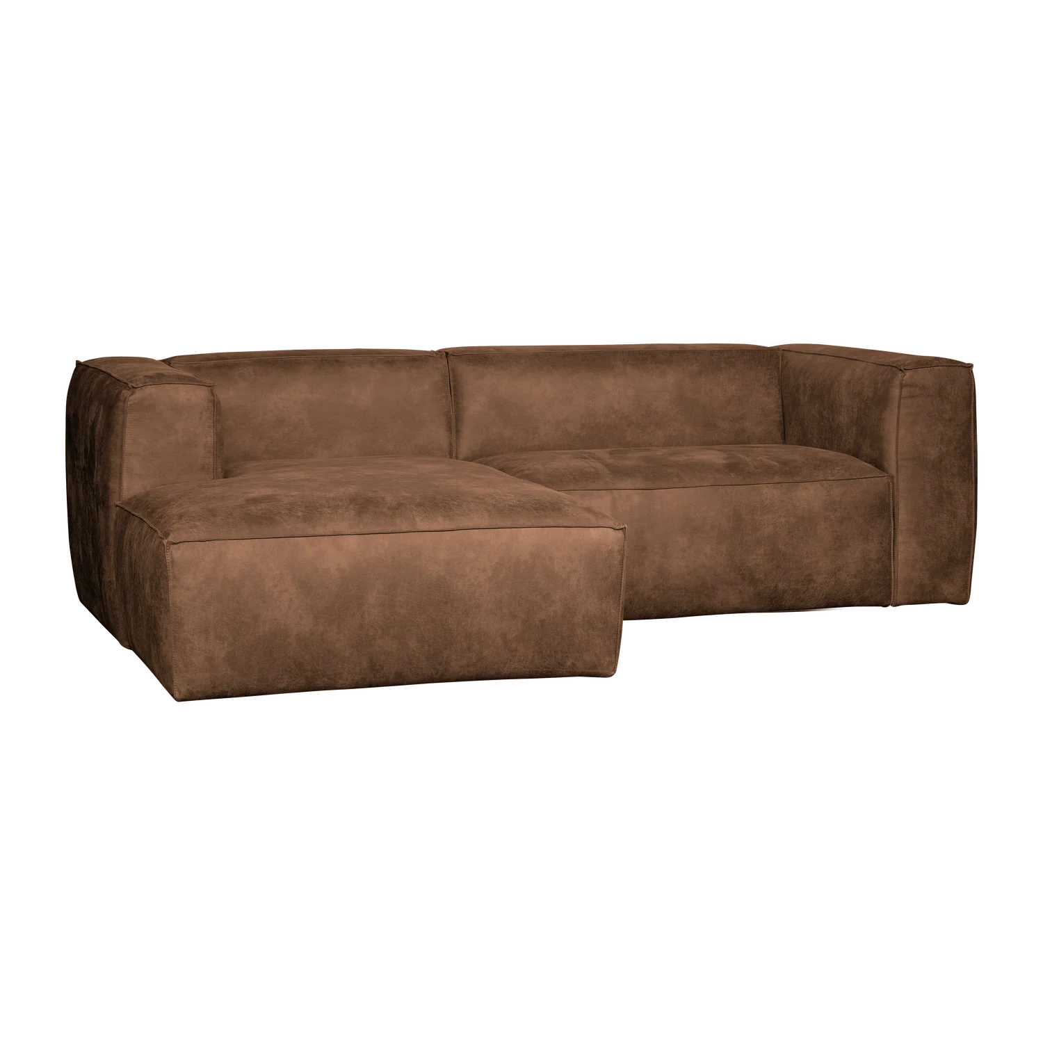 Ecksofa BEAN Eco Kunstleder cognac Longchair links