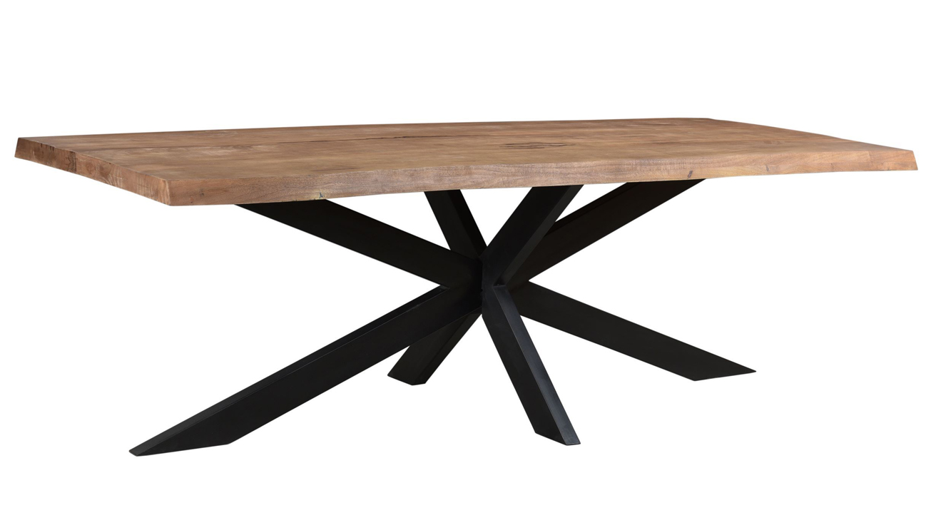 Esstisch Spider Baumkante 180 x 90 cm Mangoholz
