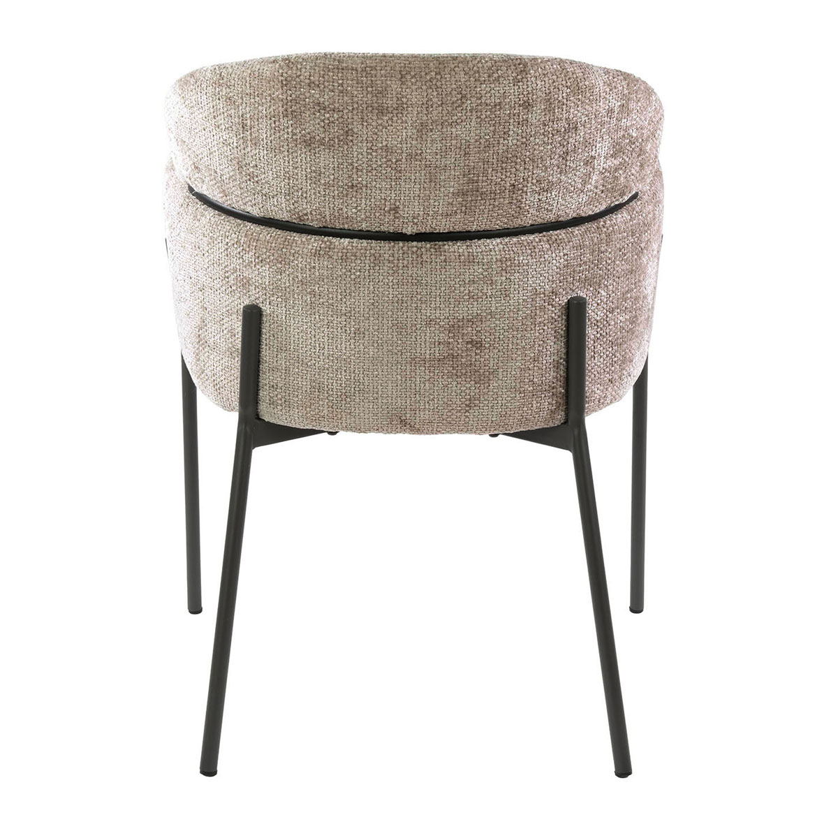 2er Set Armlehnstuhl Boston Chenille Stoff sandfarben