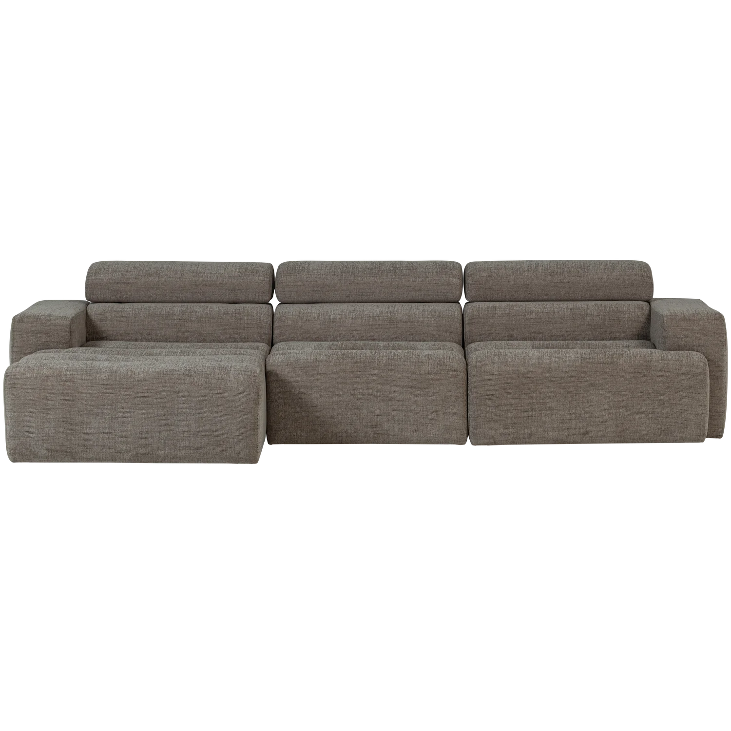 Ecksofa Sofa NOVI Bezug Melange grau Chaiselongue links
