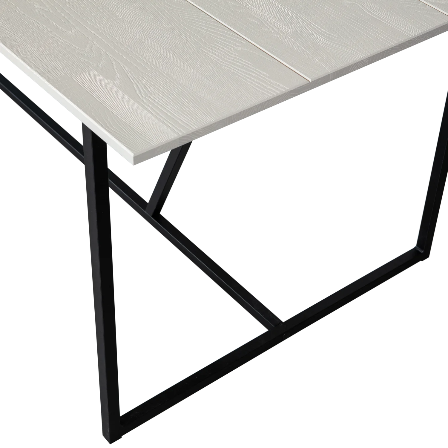 Esstisch SILAS 220 x 90 cm Esche Massivholz keilgezinkt staubgrau