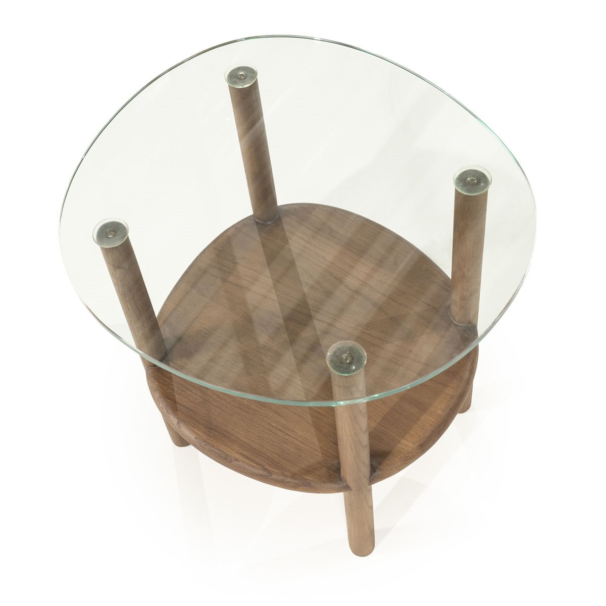 Couchtisch Cleo rund 50 cm mit Glasplatte