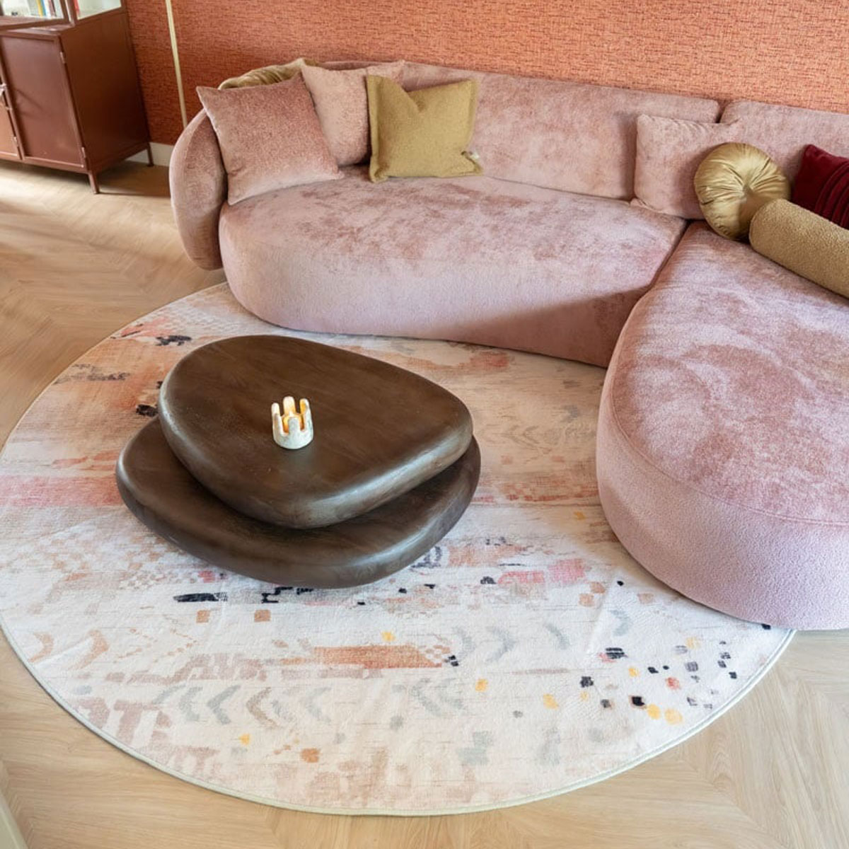 Couchtisch Kabo 100 x 80 cm drehbar Mango Massivholz braun