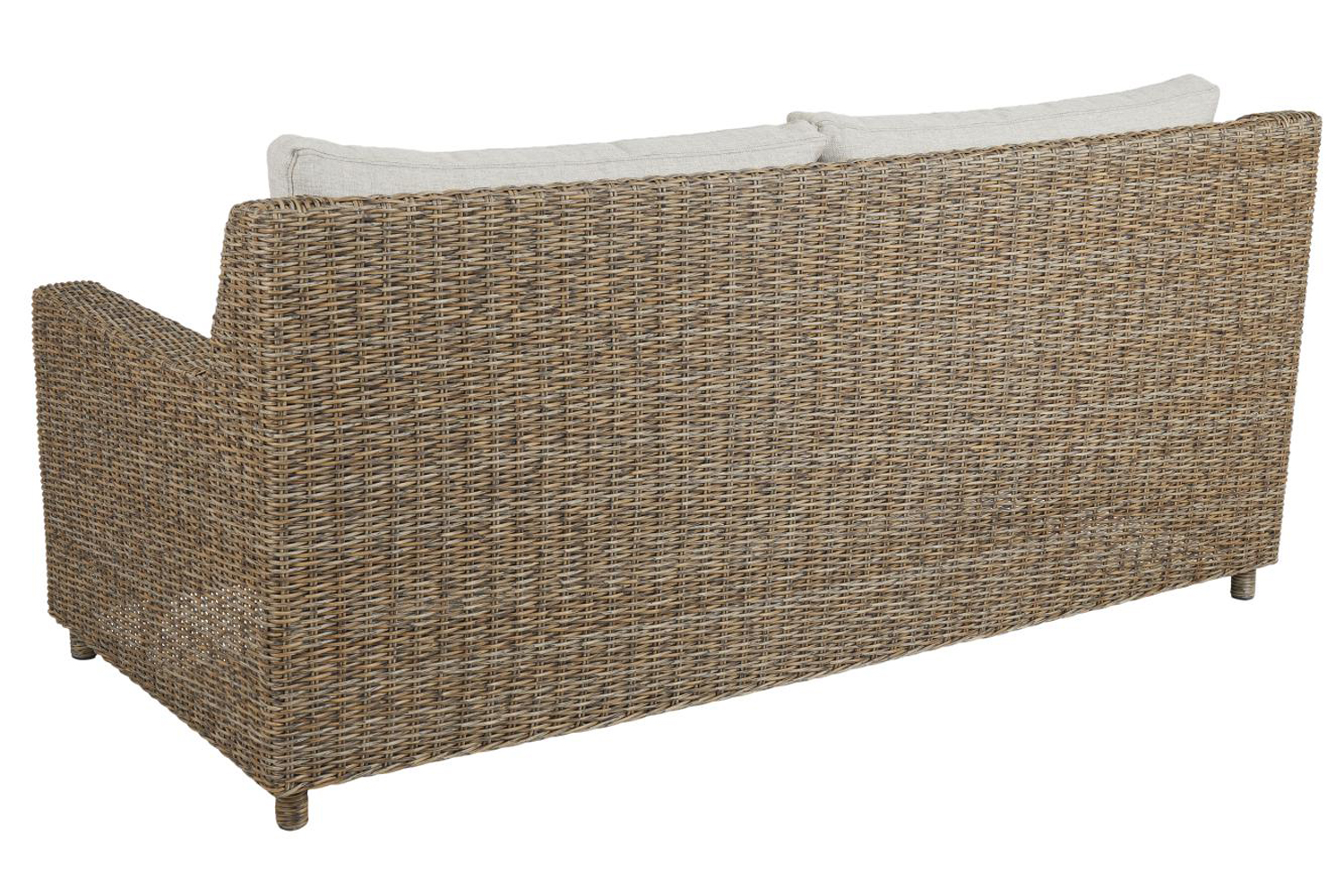 2,5 Sitzer Lounge Garten Sofa Sandkorn Polyrattan