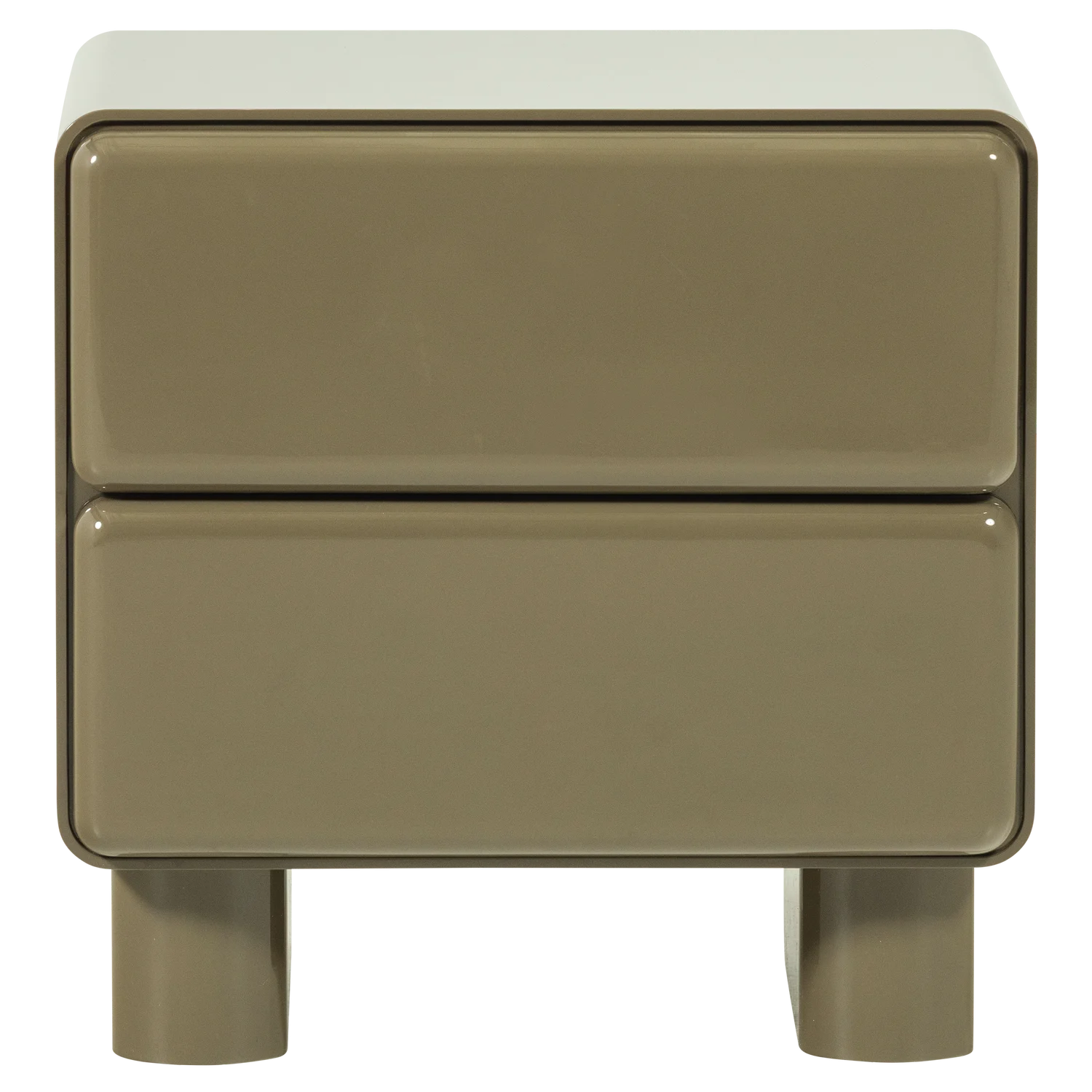 Nachtschränkchen LUSTRA H 43 cm mit 2 Schubladen MDF grün