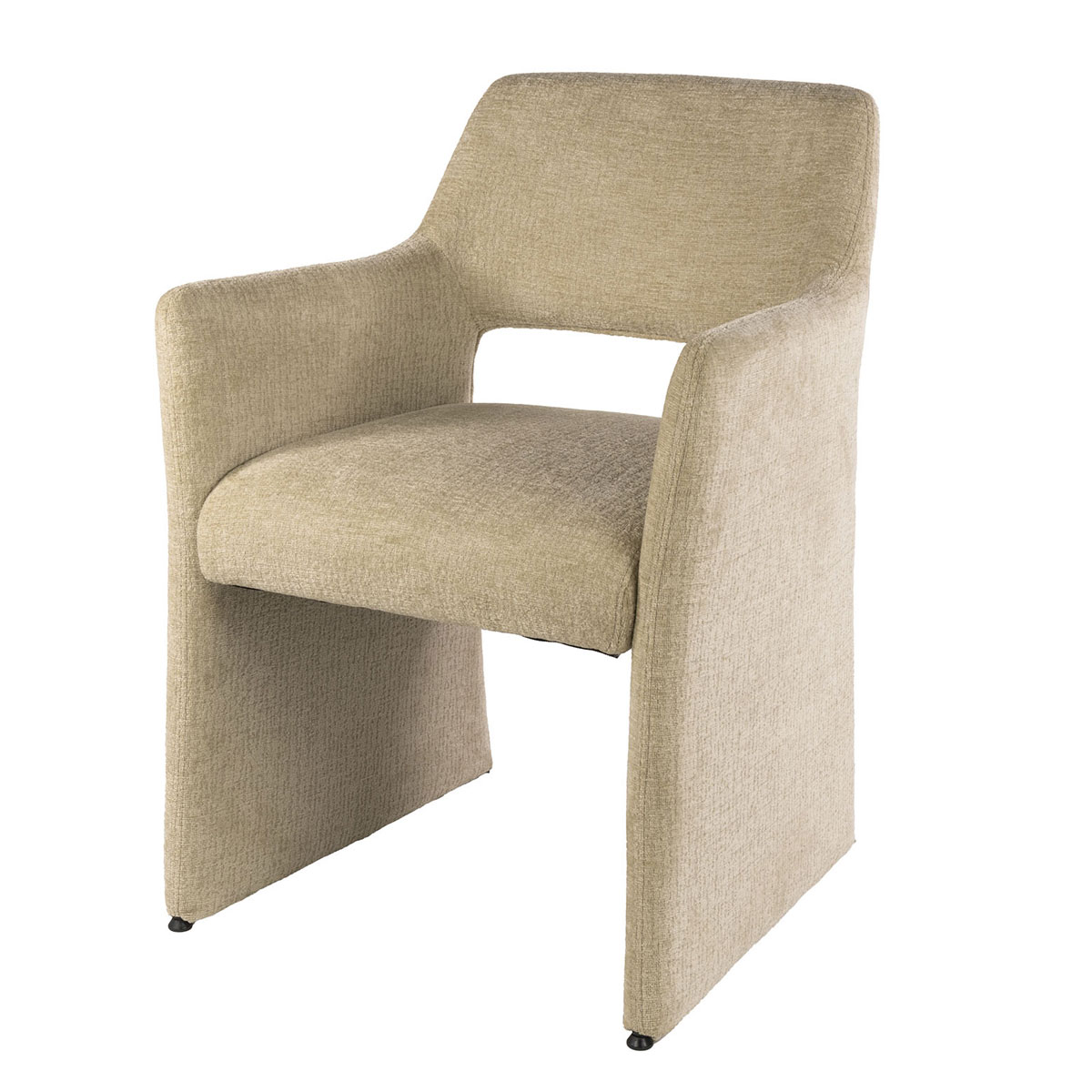 2er Set Armlehnstuhl LUNA Jaroq Stoff sandfarben