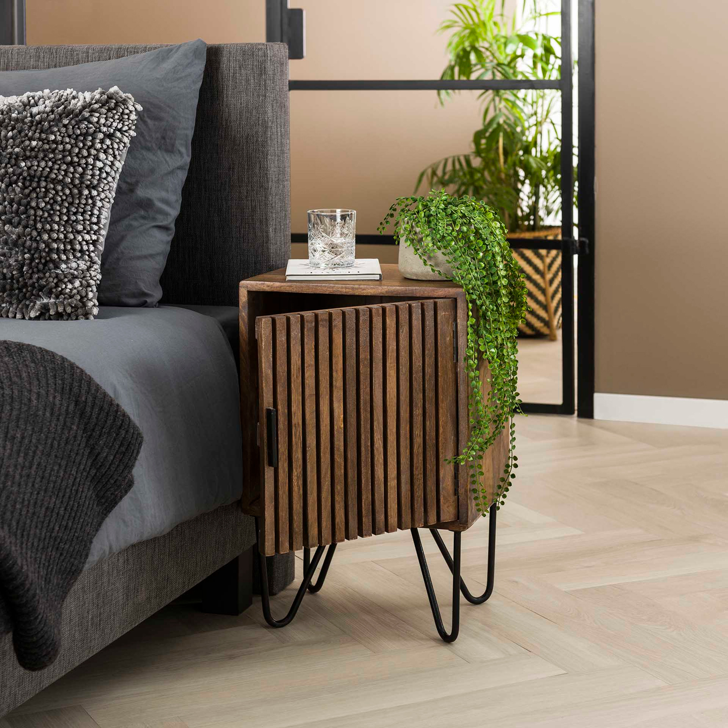 2er Set Nachttisch FARMLAND H 60 cm Mangoholz