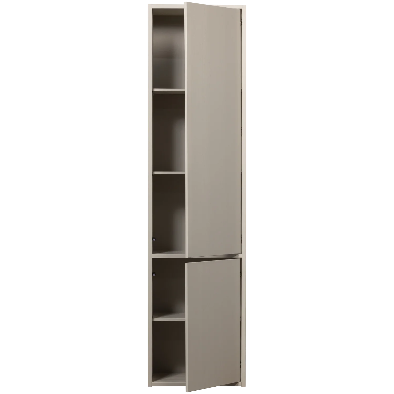 Schrank MEGGY schmal 55 cm Holzschrank Kiefer Massiv staubgrau