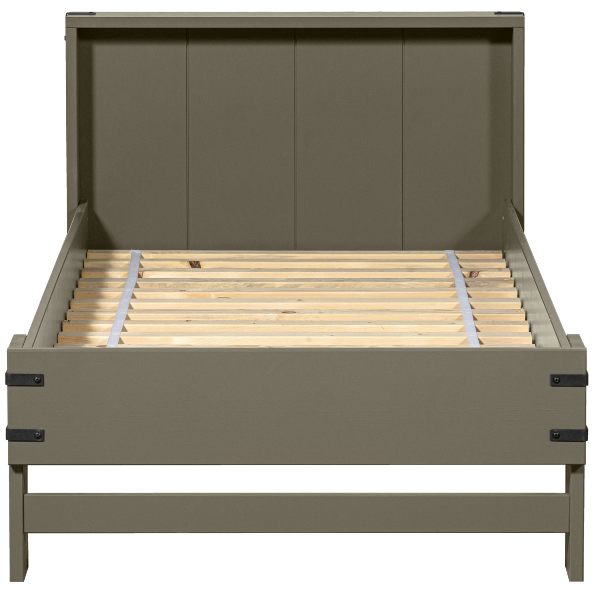 Einzelbett BOBBY waldgrün 200 x 90 cm Kiefer Massivholz Bett