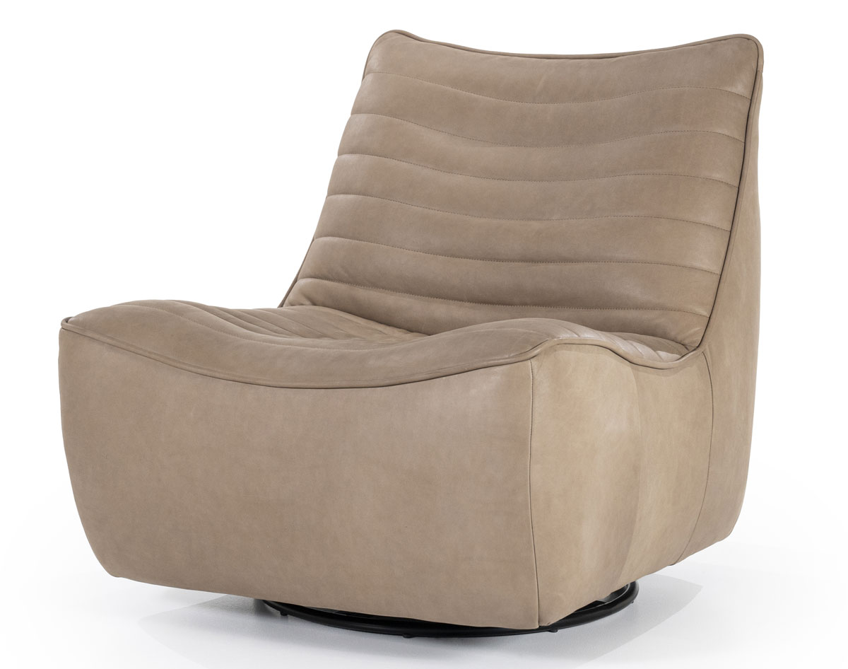 Sessel Relaxsessel COSTAR  Leder taupe Drehsessel
