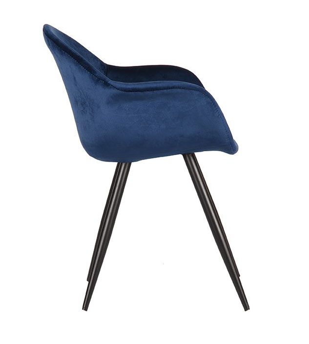 Schalenstuhl MORLI Samt blau Stuhl Esszimmerstuhl