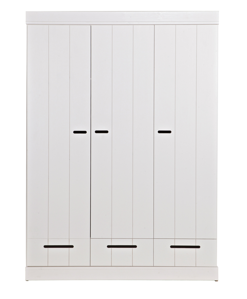 Kleiderschrank Schrank 140 cm CONNECT Kiefer weiss