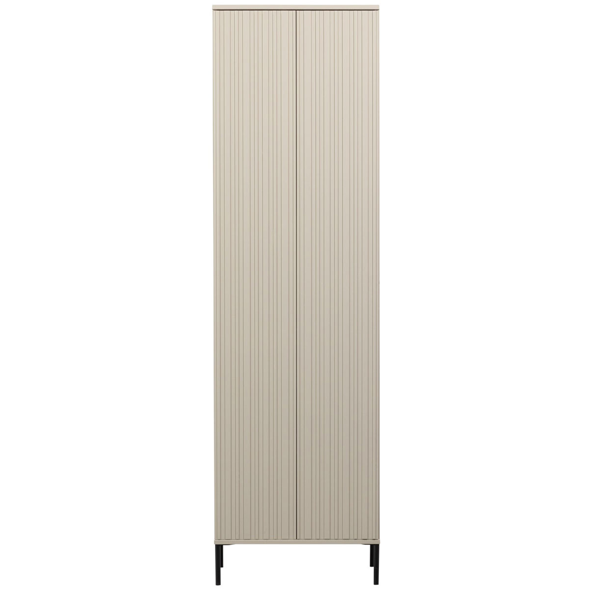 woood Schrank Hochschrank Gravure H 210 cm Kiefer massiv staubgrau
