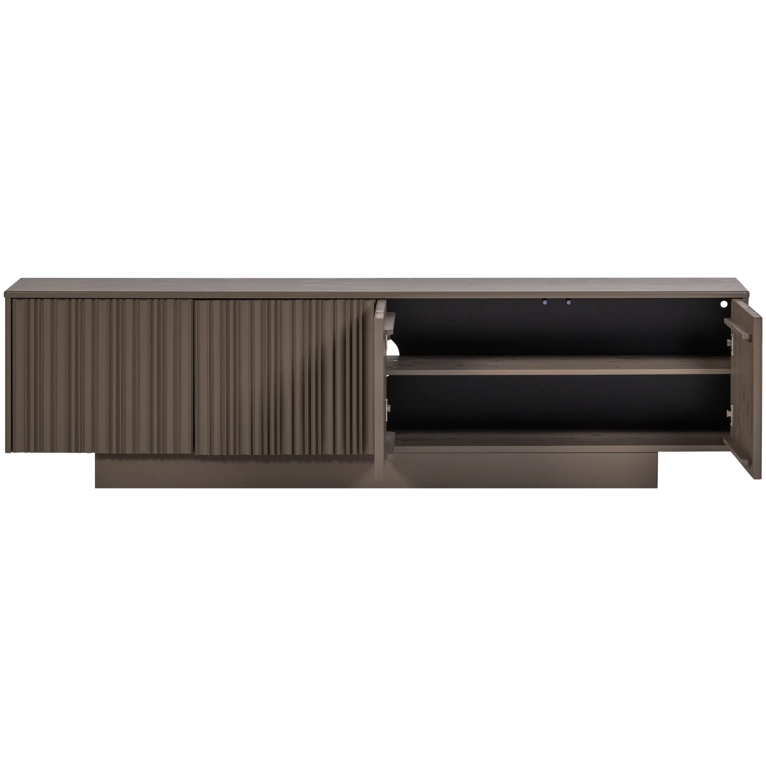TV Möbel Lowboard NOVA 200 cm Kiefer Massivholz trüffelbraun