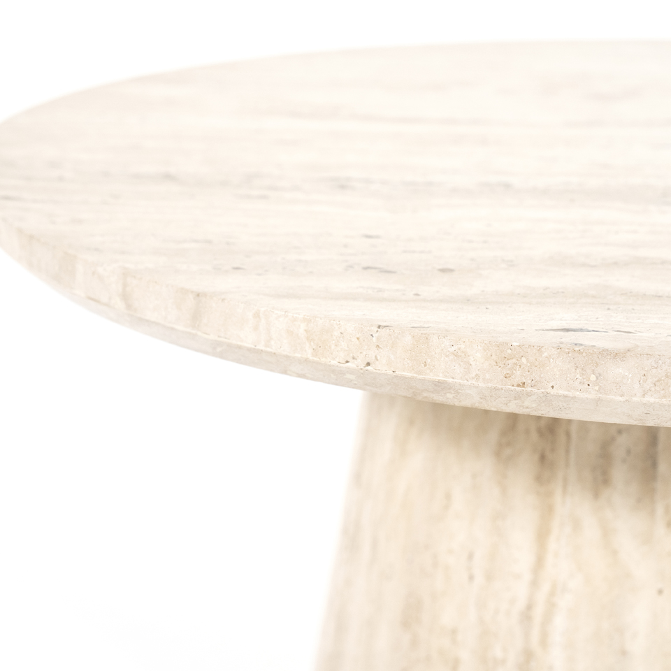 Couchtisch Laimee rund Ø 70 cm Travertin Naturstein