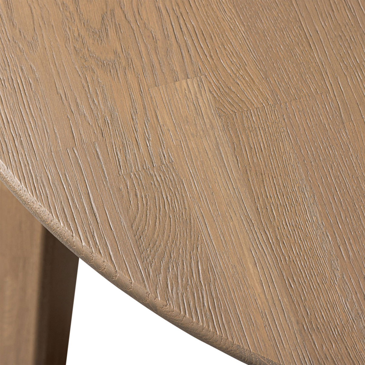 woood Esstisch Tablo 220 x 90 cm oval Eiche Massivholz kieselgrau