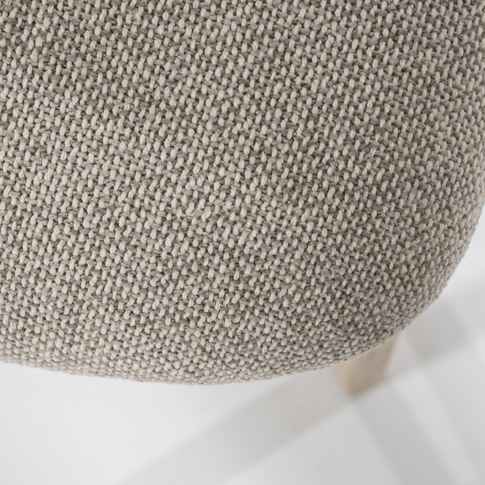 Esszimmerstuhl Stuhl MICKY Stoffbezug taupe Beine Eiche