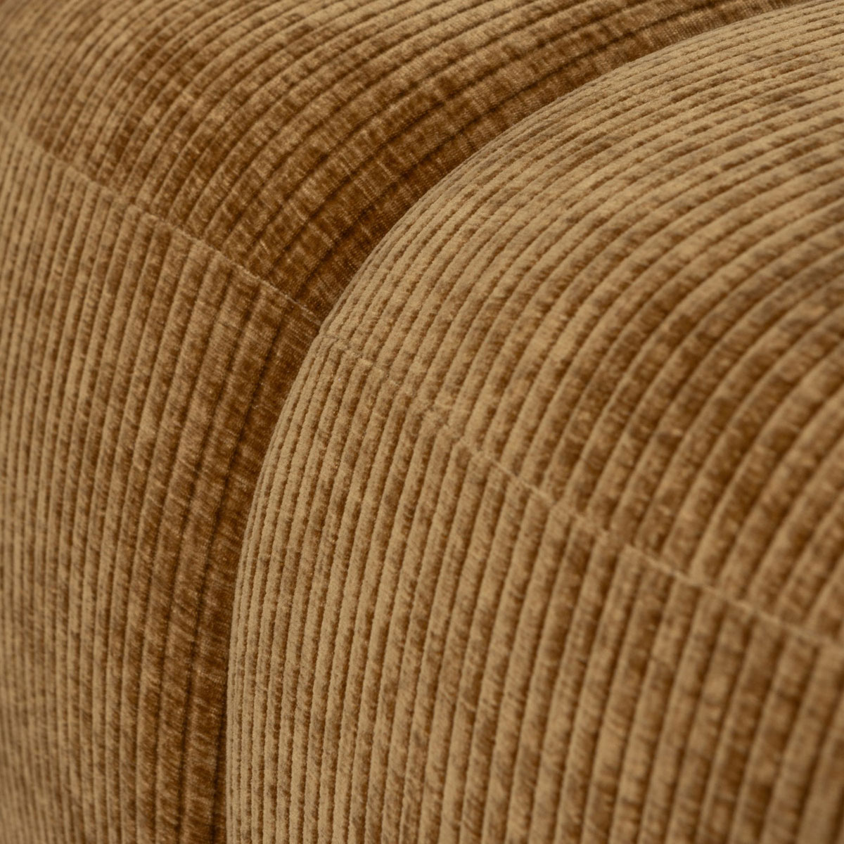 woood Pouf MOJO 80 x 60 cm Hocker Sitzhocker gerippt honiggelb