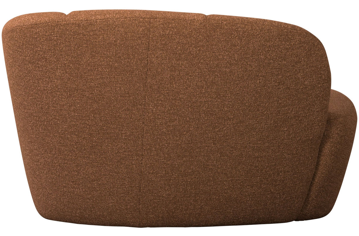 woood 2 Sitzer Sofa Bank MOJO rechts Bouclé rostbraun meliert