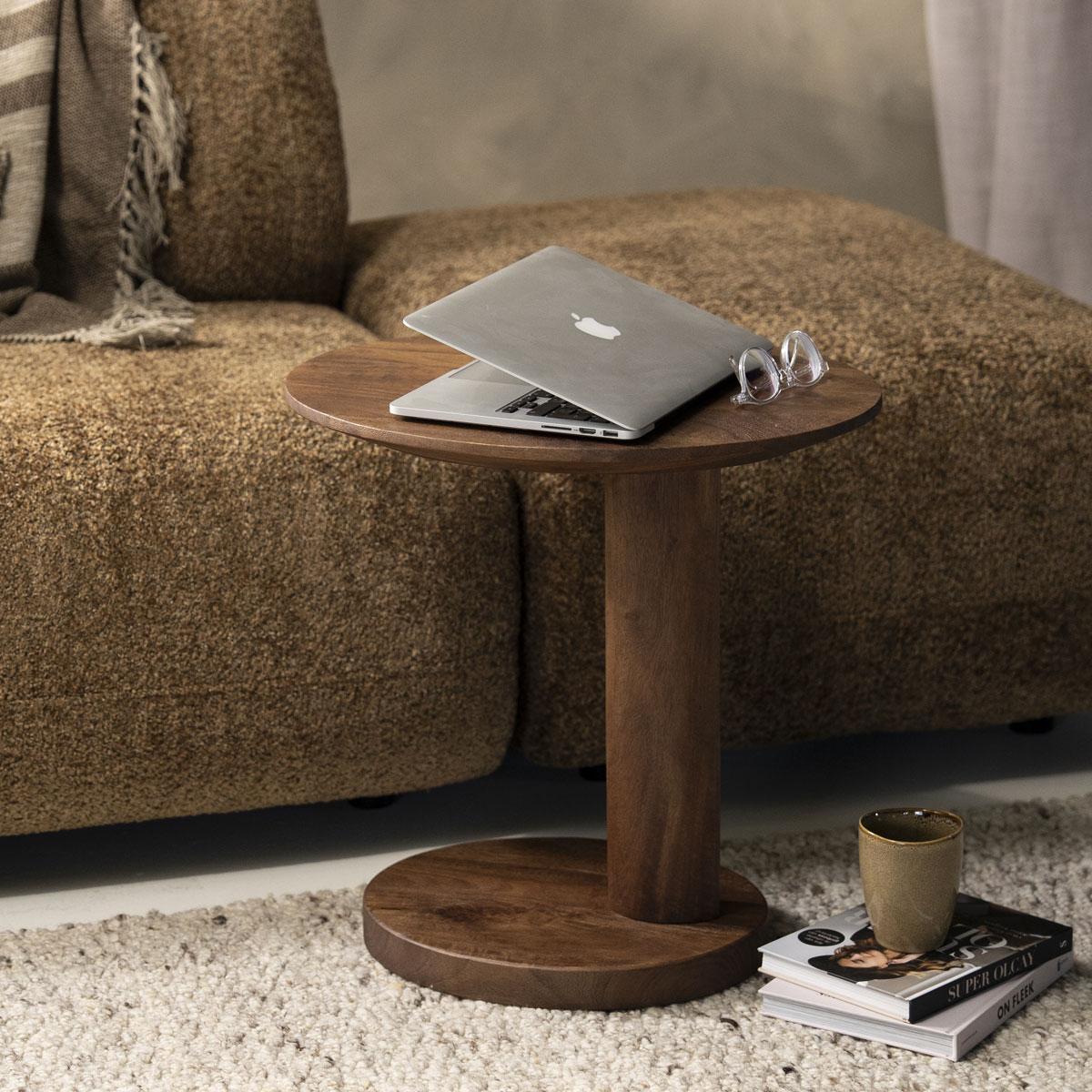 Beistelltisch Novia H 50 cm Mango Massivholz braun