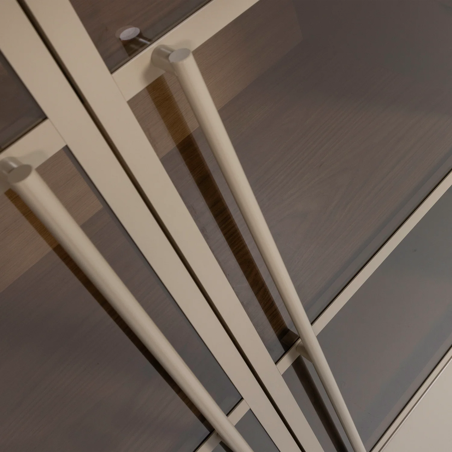 Vitrine Glasvitrine Schrank CASA 4-türig Kiefer mud  