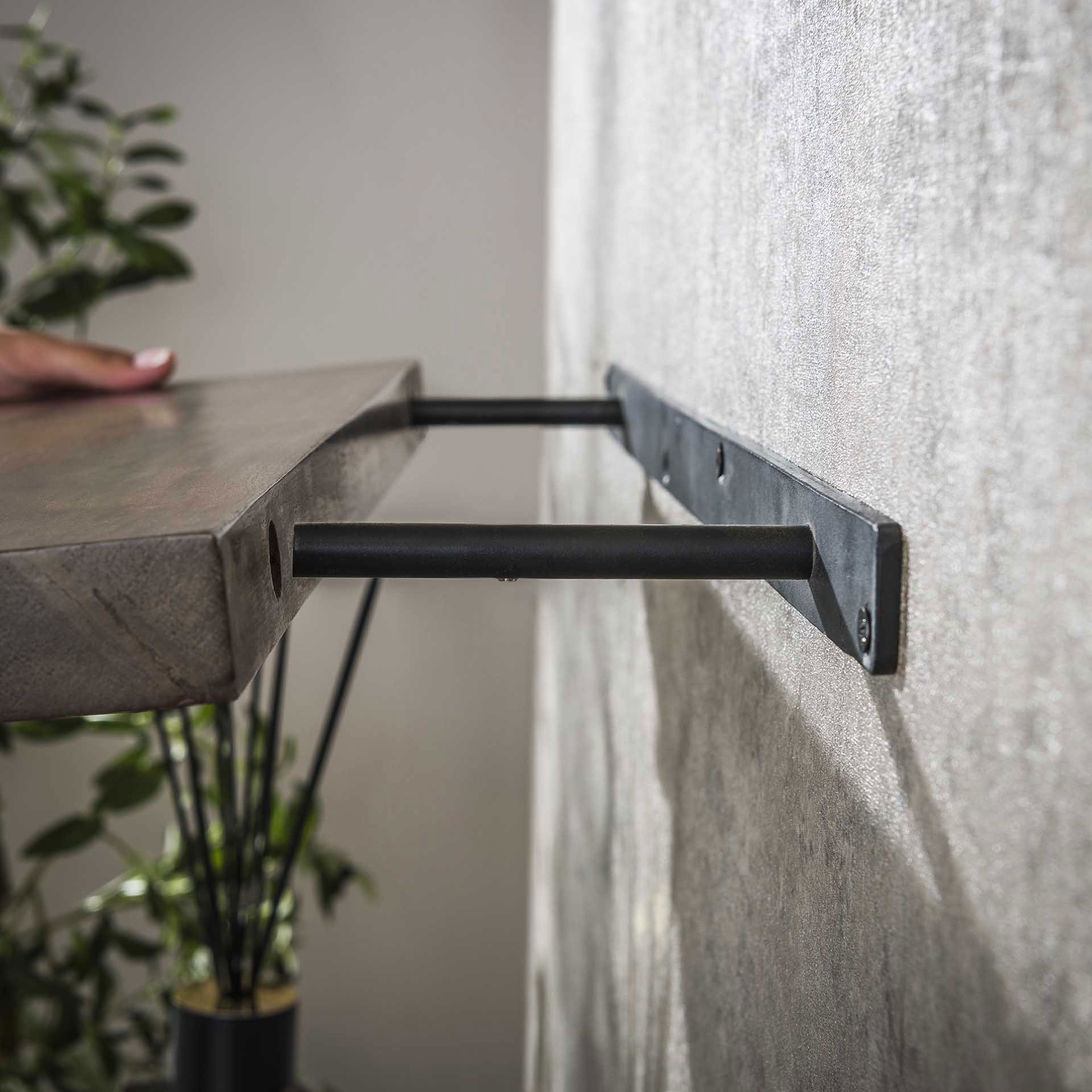 Wandregal Soul 90 cm Akazie Massivholz braun Regal