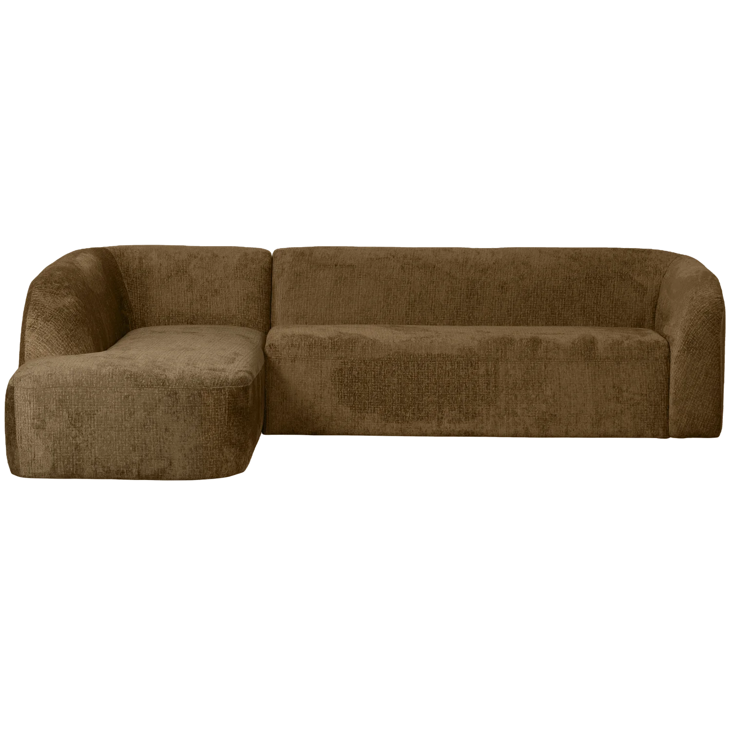 Eckgarnitur Sloping Struktur Velvet messing Ecksofa Longchair links