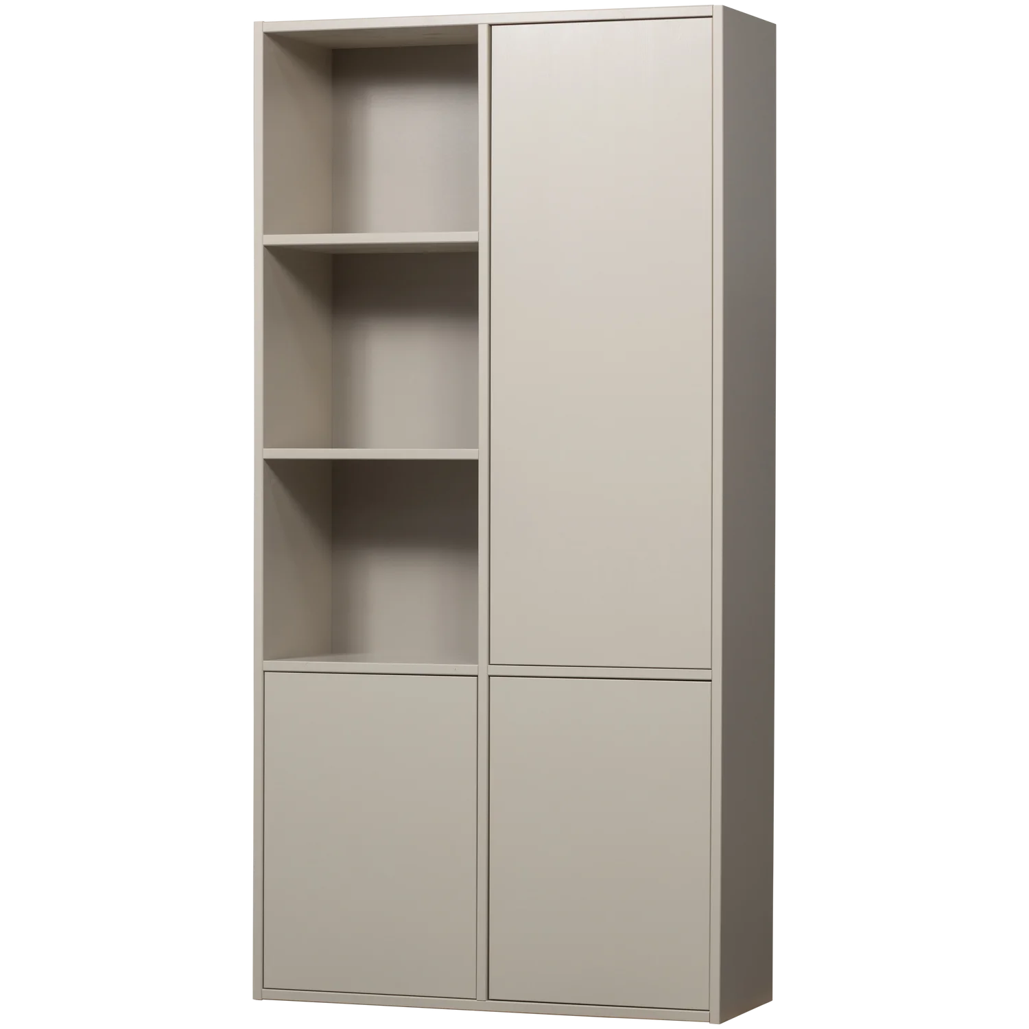 Schrank MEGGY rechts geschlossen 108 cm Holzschrank Kiefer Massiv staubgrau
