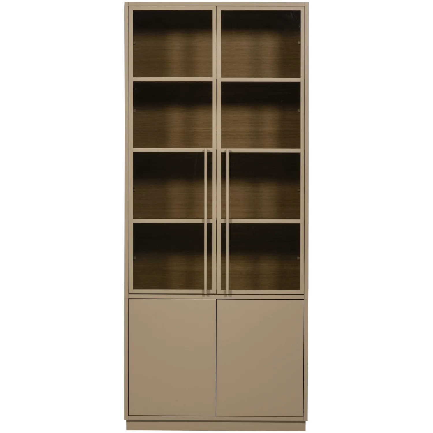 Vitrine Glasvitrine Schrank CASA 4-türig Kiefer mud  