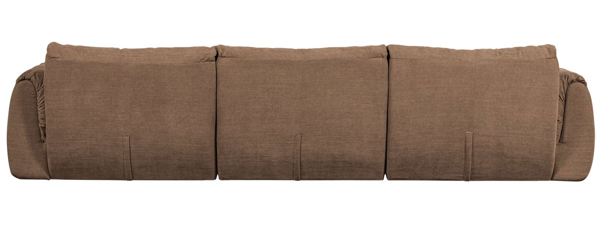woood 3 Sitzer Sofa BAGGY Webstoff Chenille braun Couch