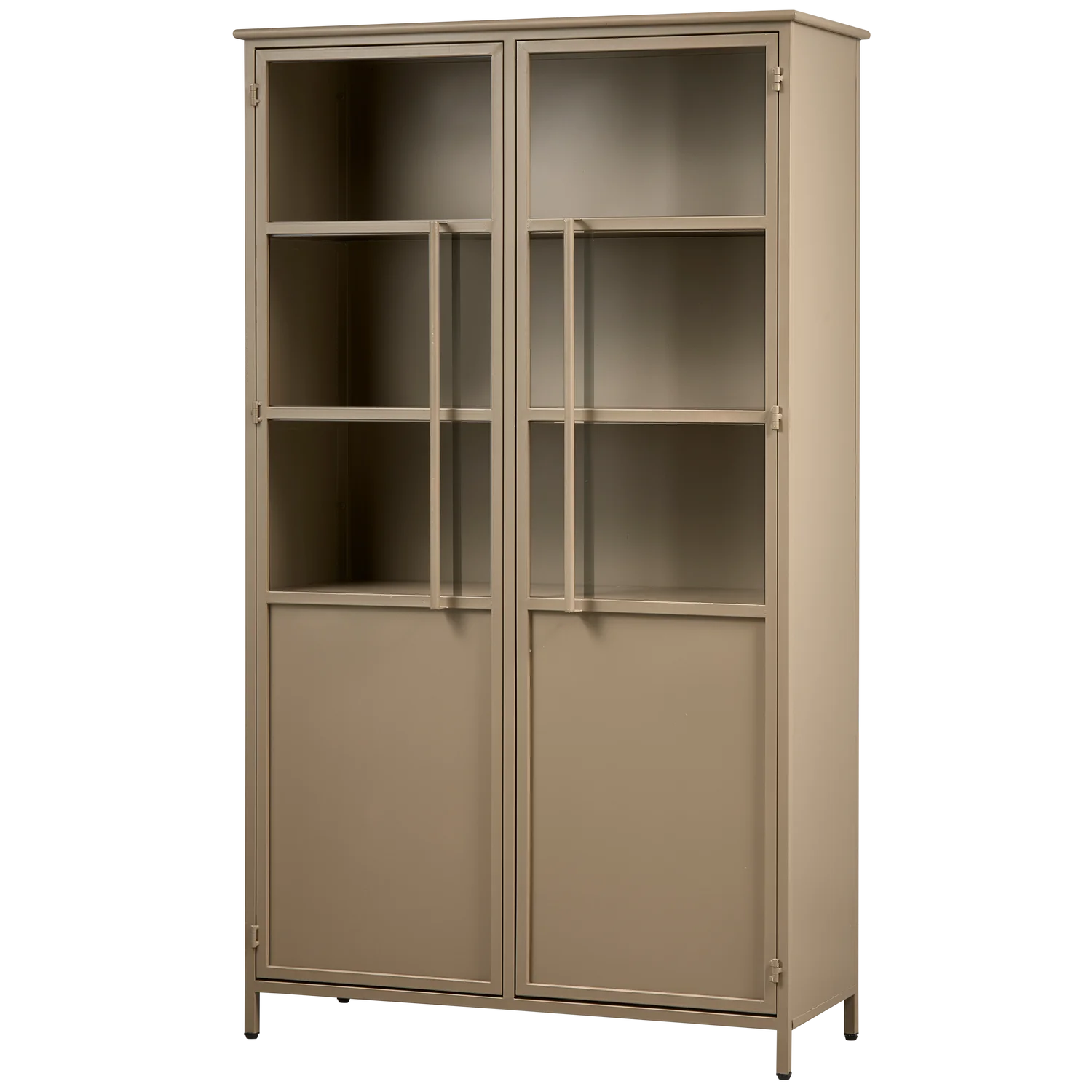 Industrie Vitrine Exhibit H 170 cm Metall khaki