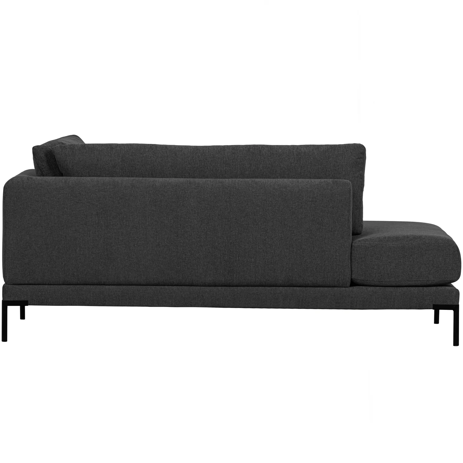 Lounge Element Couple links Chenille Stoff dunkelgrau Couch Sofa