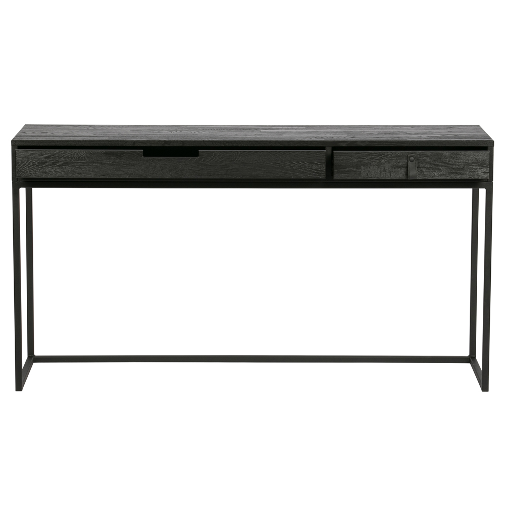 Schreibtisch Silas 140 x 44 cm Eiche Metall schwarz