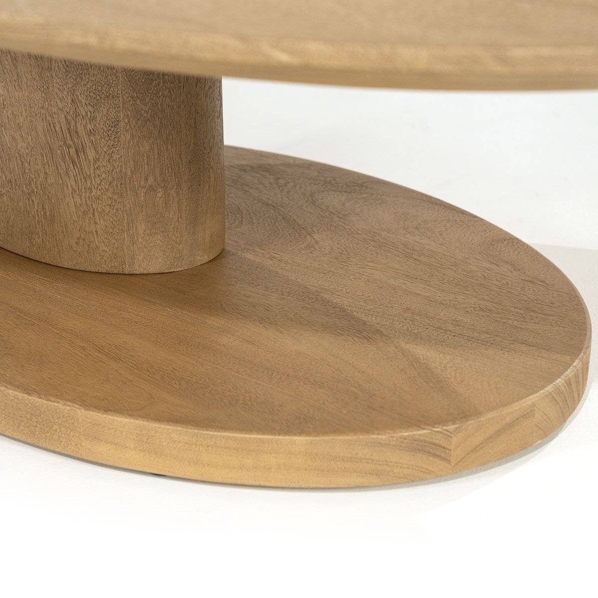 Couchtisch Novia oval 120 x 80 cm Mangoholz hell Sofatisch Beistelltisch