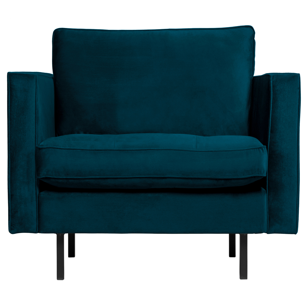 1,5 Sitzer Sessel Rodeo Classic Samt blau