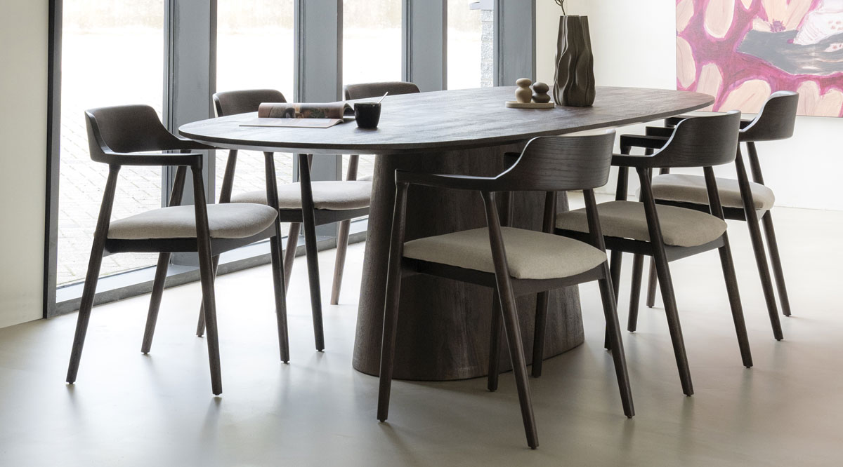 Esszimmerstuhl Stuhl Yorick Armlehnstuhl Esche Holz dunkelbraun