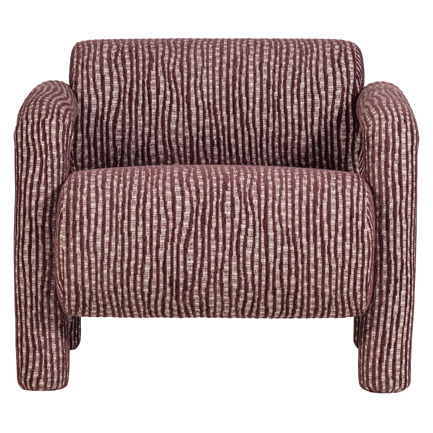 Loungesesel LENNY Sessel Musterstoff burgunderrot