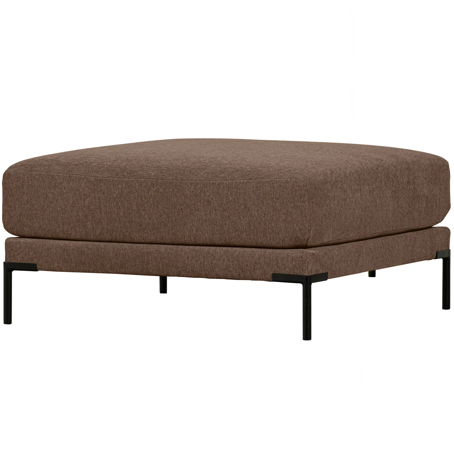 Hocker Couple 100 x 100 cm Webstoff schokoladenbraun