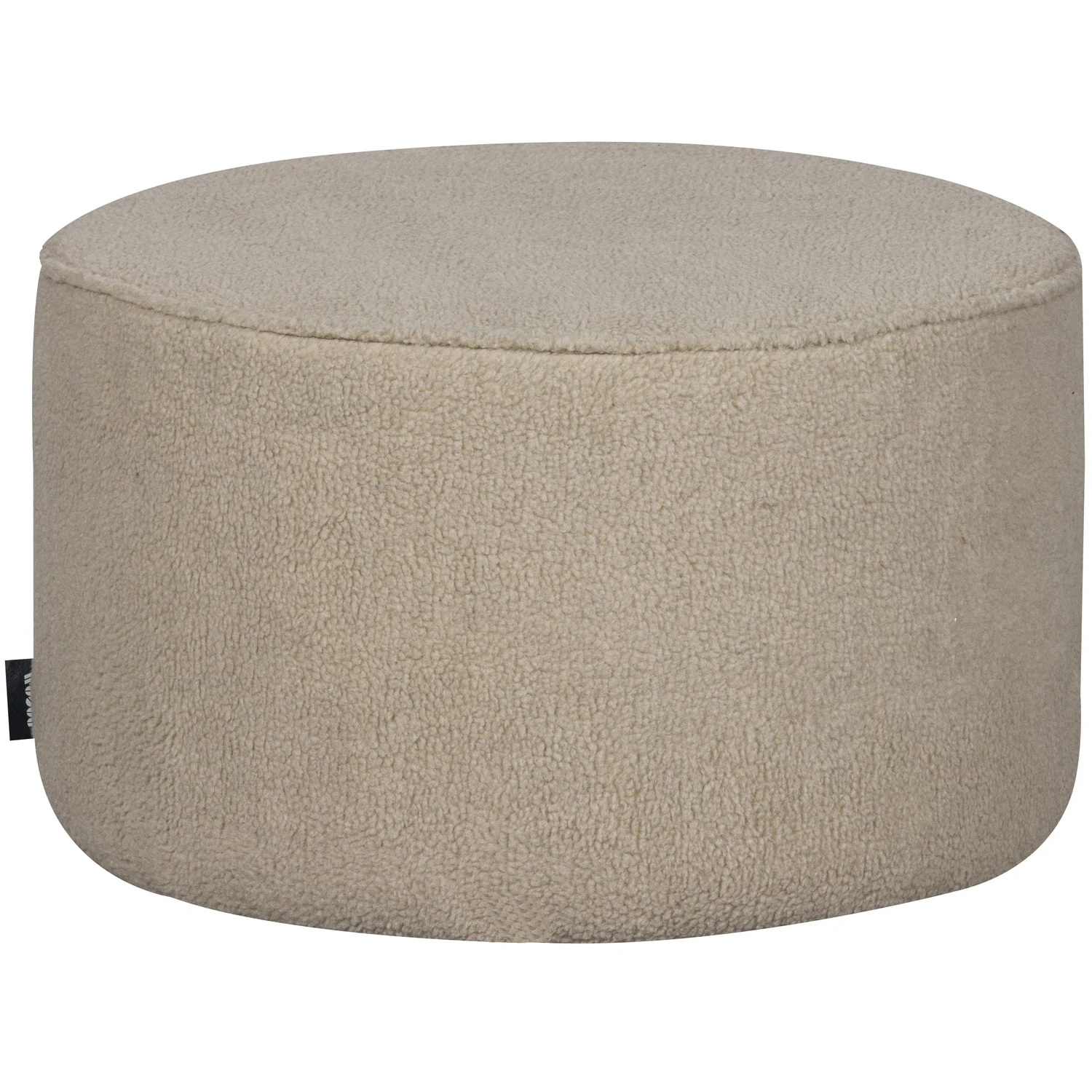Hocker rund Ø 60 cm SARA Teddystoff off white